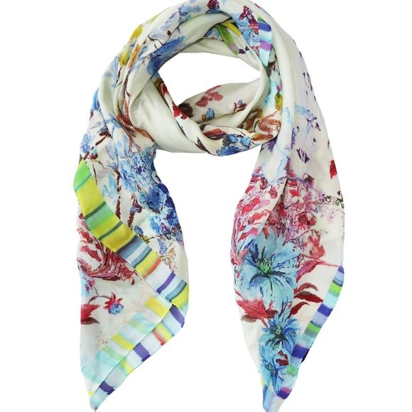 NWT Cream 100% Silk Bandana - Picture 4 of 4